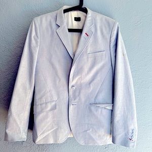 H&M Chambray Blue Sports Coat Jacket